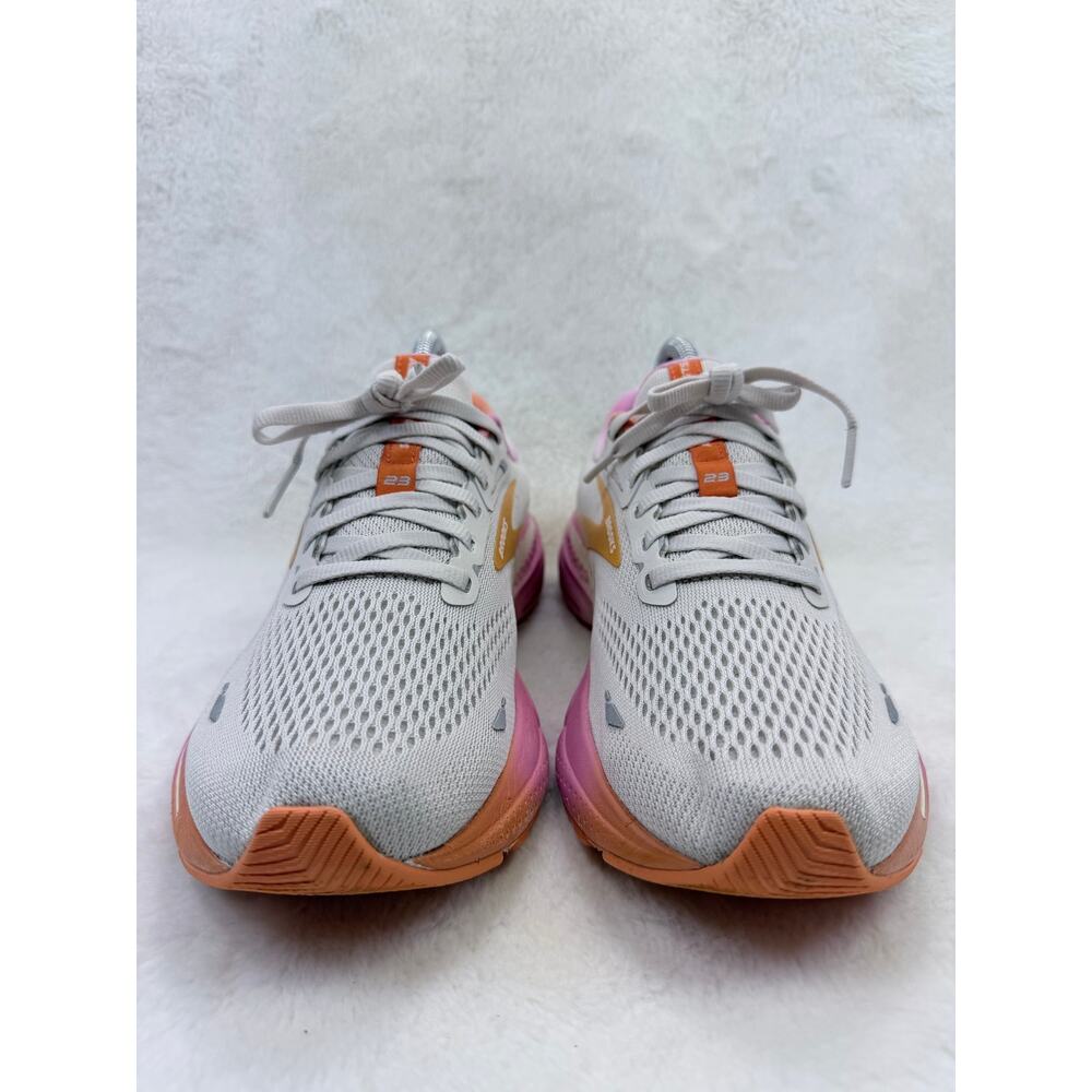 Brooks Adrenaline GTS 23 Womens Running Shoes White Sand Sunset Fuchsia 9 - Picture 3 of 10